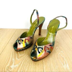 Jacqueline Schnabel |Multicolor Peep Toe High Heel